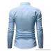 Shirts for Men Stand Collar Black Button Down Long Sleeve Pocket Office Undershirt Holiday Tops Sky Blue B07Q225RBZ